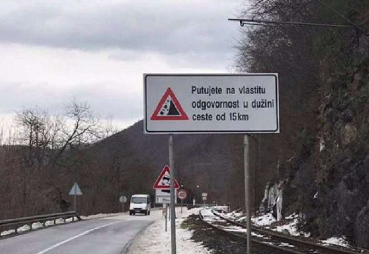 Spas od crne statistike u saobraćaju je saobraćajni znak vlasti