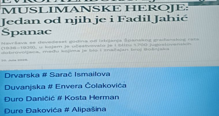 Licemjerna Evropa i fino Sarajevo